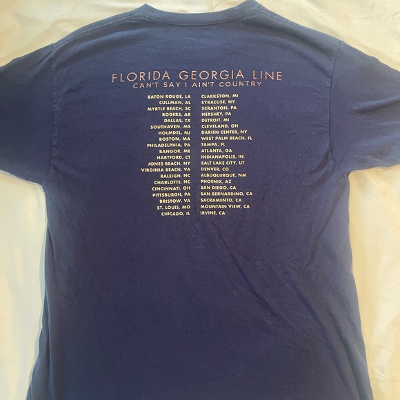 Florida Georgia Line T Shirt Can’t Say I Ain’t Country Tour Merch Shirt Large - Picture 4 of 7